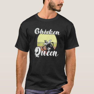 Cheeky Chicken Retro Sunset Chicken Queen Glasses T-Shirt