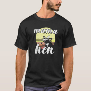 Cheeky Chicken Retro Sunset Mum Hen Glasses T-Shirt