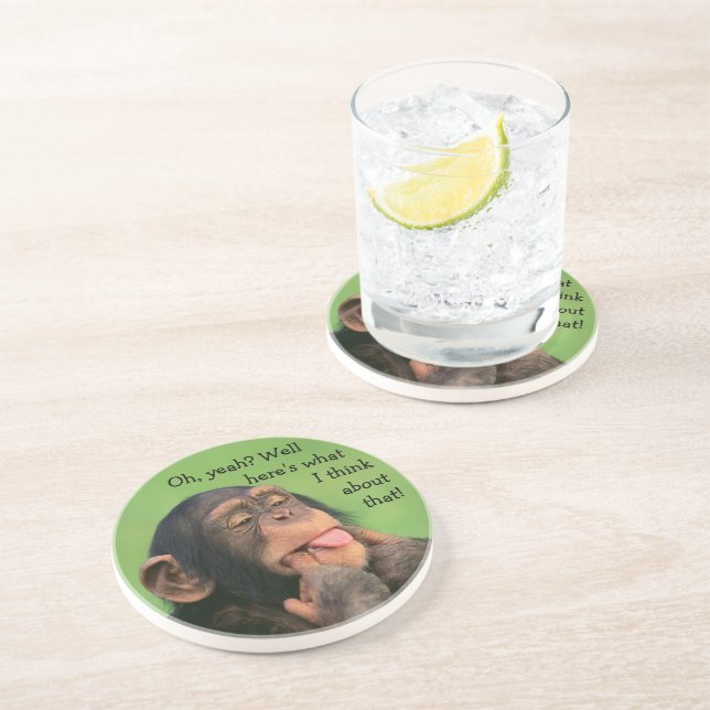 Cheeky Chimp Coaster (Side)