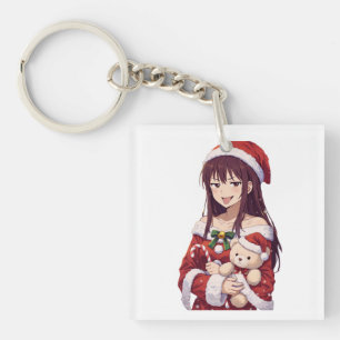 Cheeky Christmas Girl Key Ring