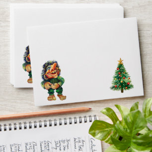Cheeky Christmas Troll and Tree Delight Envelope