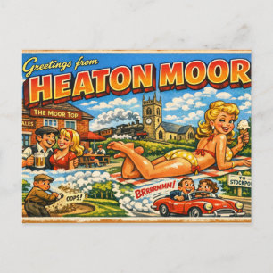 Cheeky Classic Heaton Moor Postcard