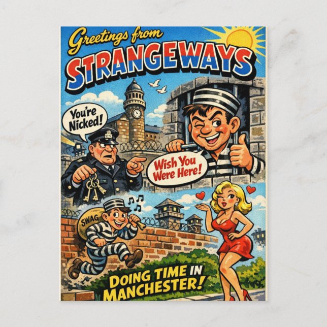 Cheeky Classic Strangeways Postcard (Front)