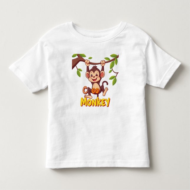 cheeky Cute Monkey Toddler T-Shirt (Front)