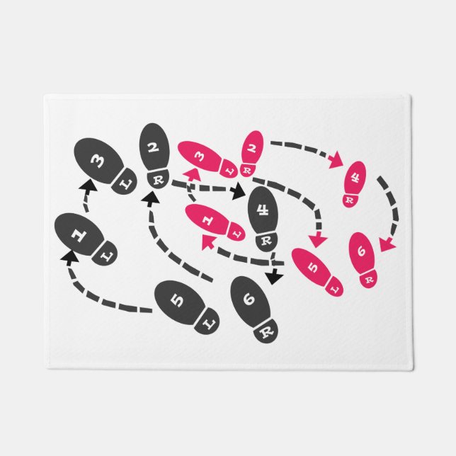 Cheeky Dance Steps Doormat (Front)