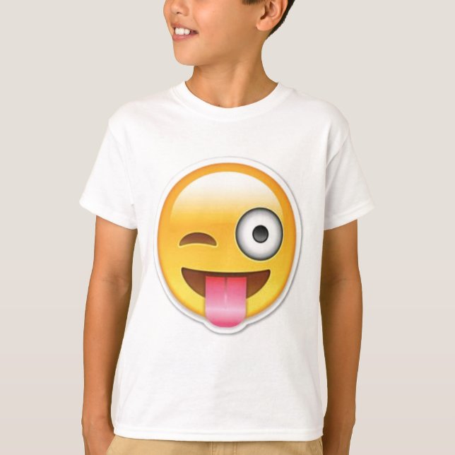Cheeky emoji wink T-Shirt (Front)