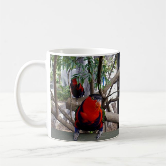 Cheeky Face Rainbow Lorikeet, Coffee Mug (Left)