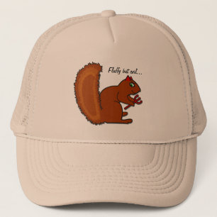Cheeky 'Fluffy but Evil' Squirrel Quirky Humour Trucker Hat