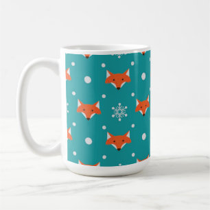 Cheeky fox pattern coffee mug