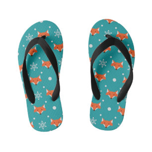 Cheeky fox pattern kid's thongs