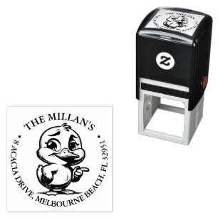 Cheeky Happy Duck theme Self-inking Stamp