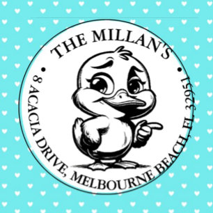 Cheeky Happy Duck theme Self-inking Stamp