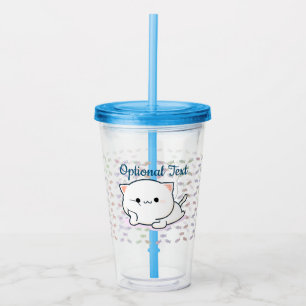 Cheeky Kawaii Style Kitten Acrylic Tumbler