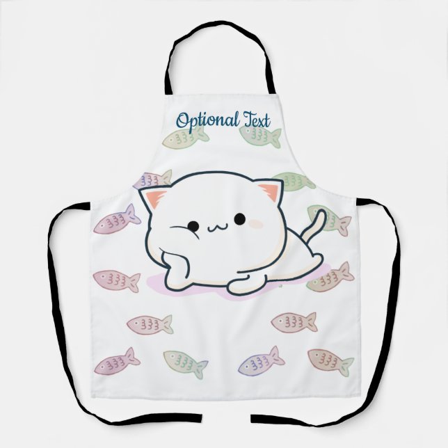 Cheeky Kawaii Style Kitten   Apron (Front)