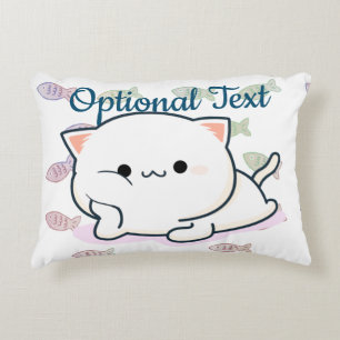 Cheeky Kawaii Style Kitten  Decorative Cushion