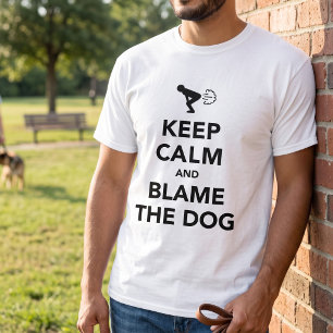 Cheeky Keep Calm Dog Toot Parody T-Shirt