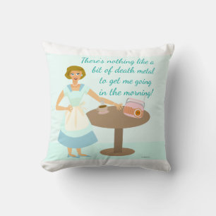 Cheeky Kitsch Fun Death Metal Housewife Cushion