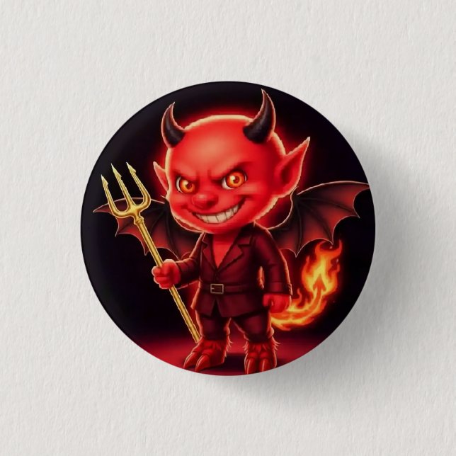 Cheeky little Devil 3 Cm Round Badge (Front)