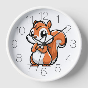 Cheeky Little Squirrel Clock