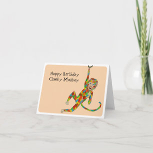 Cheeky Monkey Birthday Card
