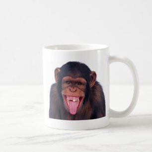 cheeky monkey chimp chimpanzee wild animal coffee mug