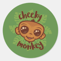 Cheeky Monkey Cute Cartoon Primate Drawing
