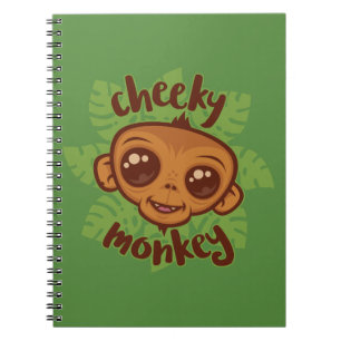 Cheeky Monkey Cute Cartoon Primate Drawing Notebook