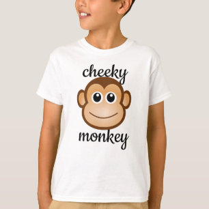 Cheeky Monkey Cute Chimp Brit T-Shirt