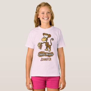 Cheeky Monkey Design has Monkey Enjoying Cake T-Shirt