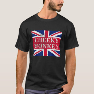 Cheeky Monkey England Union Jack British Slang T-Shirt