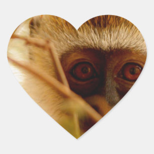 Cheeky Monkey. Heart Sticker