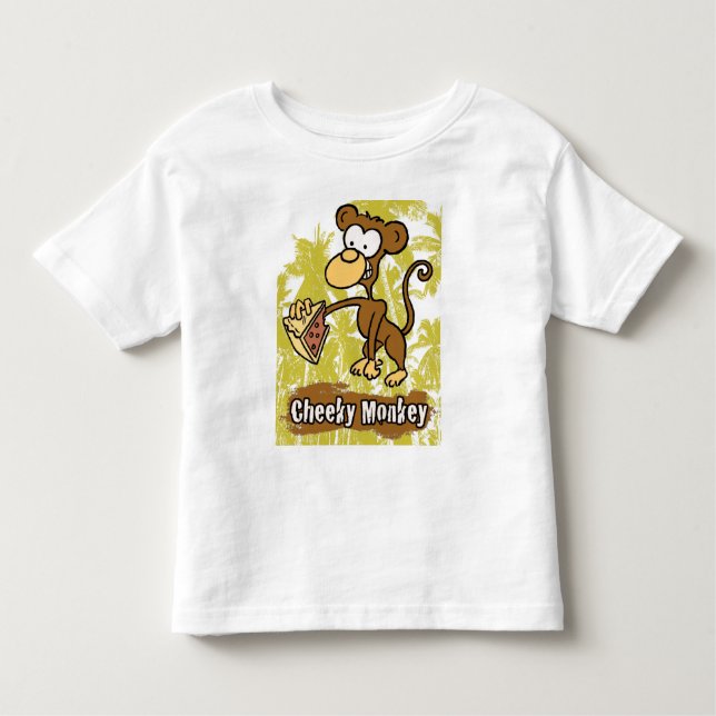 Cheeky Monkey in the Jungle Toddler T-Shirt (Front)