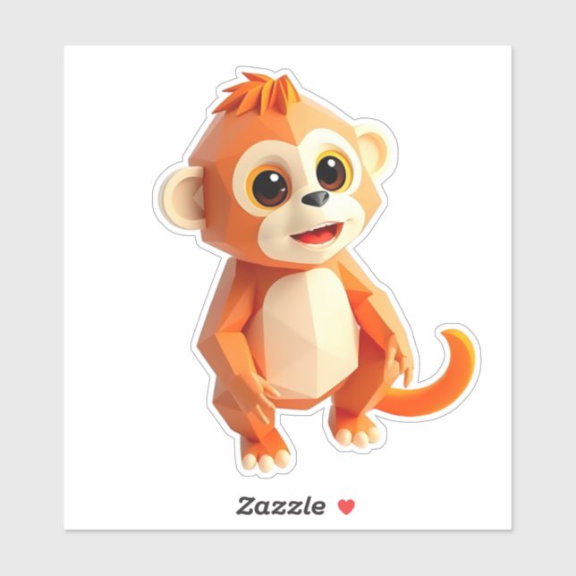 Cheeky Monkey Laptop Sticker  (Sheet)