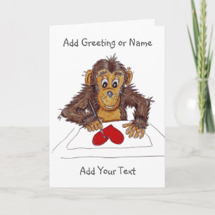 Cheeky Monkey Love Card