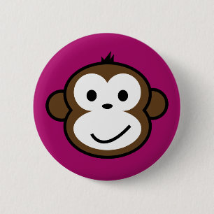 Cheeky Monkey [purple] 6 Cm Round Badge