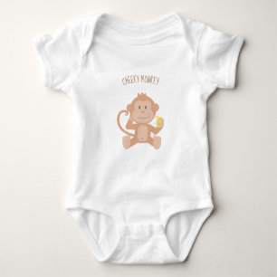 Cheeky Monkey Vest Baby Bodysuit