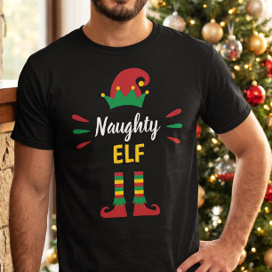 Cheeky Naughty Elf Matching Group Christmas T-Shirt