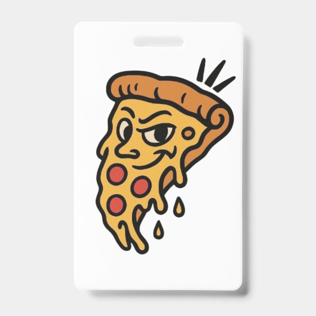 🍕 Cheeky Pizza Slice ID Badge (Front)