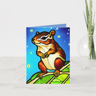 Cheeky, Playful Chipmunk Pal Card