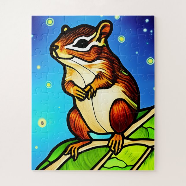 Cheeky, Playful Chipmunk Pal Jigsaw Puzzle (Vertical)