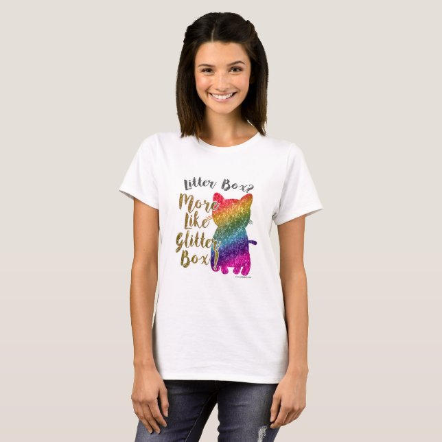 Cheeky Rainbow Cat Saying T-Shirt (Front Full)