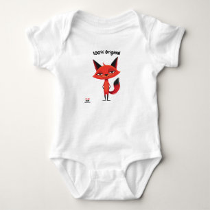 Cheeky Red Fox   Fun Character for Kids & Teens  Baby Bodysuit