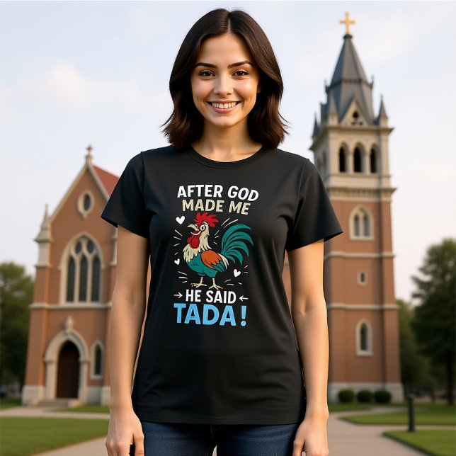 Cheeky Rooster Statement Graphic T-Shirt (Creator Uploaded)