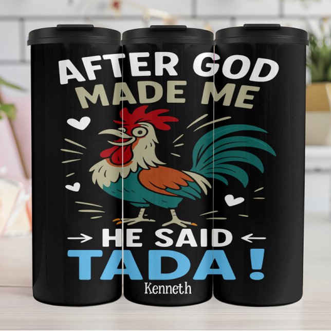 Cheeky Rooster Statement Graphic Thermal Tumbler (Creator Uploaded)