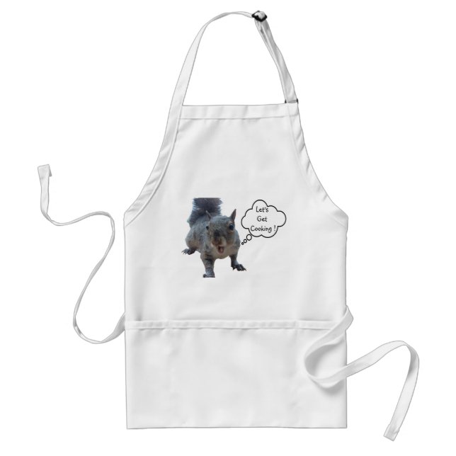 Cheeky Squirrel Let's Get Cooking  Standard Apron (Front)