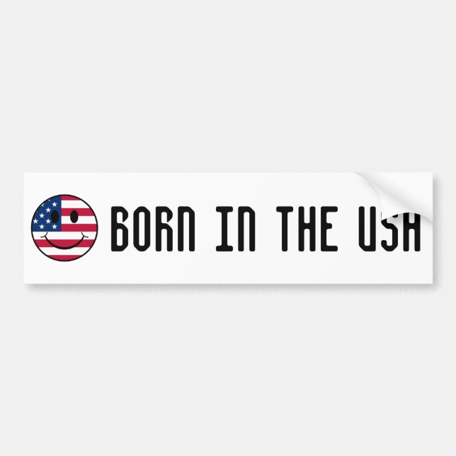 Cheeky USA Flag Bumper Sticker (Front)