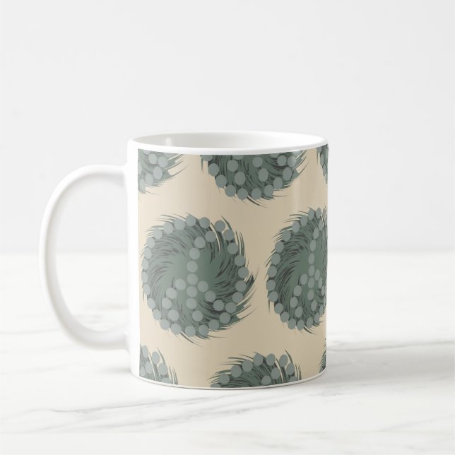 Cheeky Whirled Peas Pattern Coffee Mug (Left)