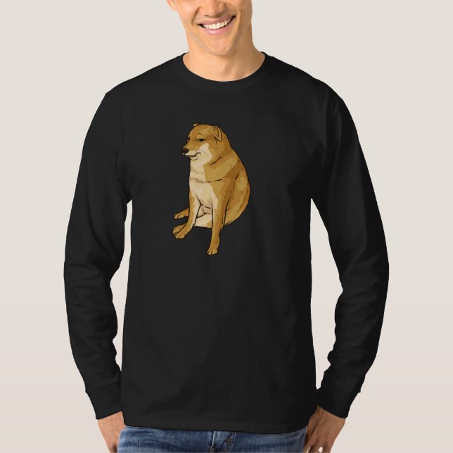 Cheems Dog Funny Shiba Inu Dank Meme Pullover (Front)