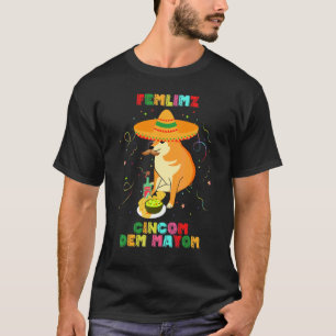 Cheems Dog Meme Feliz Cinco De Mayo Charro Hat Te T-Shirt