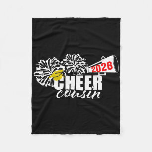 Cheer 2026 Cousin Graduation Senior Cheerleader Gi Fleece Blanket